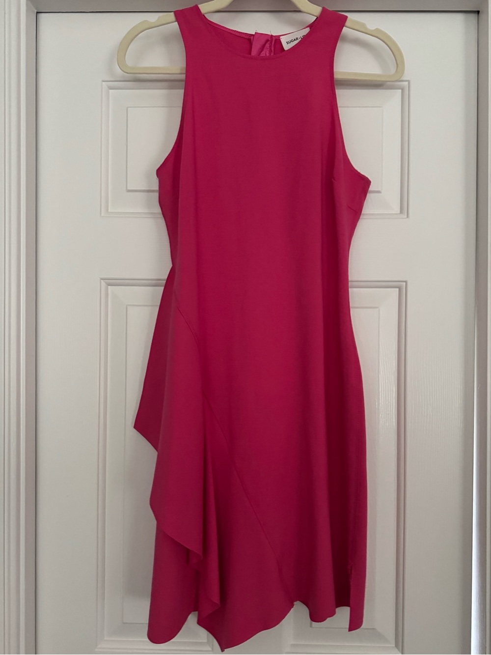 Women’s Pink Sleeveless Asymmetric Dress